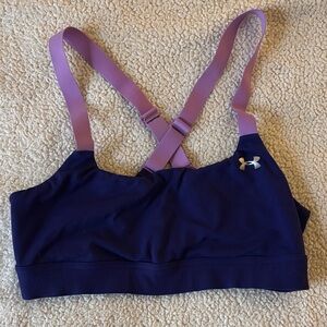 Under Armour Purple Sports Bra with Adjustable Straps